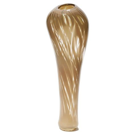 Cotinus I a Fawn Nude Beige Sculptural Hand Blown Vase by Michèle