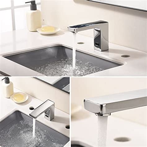 Electric Automatic Touchless Bathroom Sink Faucet Hot And Cold Mixer Sensor Faucet With Control