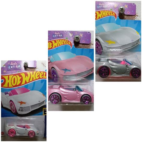 Carro Hot Wheels Barbie Extra Rosa Branco Ou Cinza Mattel Shopee Brasil