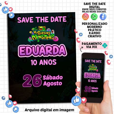 Save The Date My Singing Monsters Produtos Elo