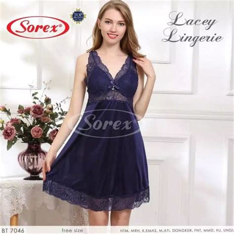 Jual Baju Tidur Lingerie Satin Lacey Brukat Mewah Sorex Asli Murah Shopee Indonesia