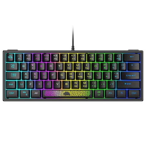 K61 RGB Проводная клавиатура, 60 процентов, 62 клавиши, эргономичная ...