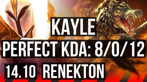 Kayle Vs Renekton Top 8 0 12 Legendary 500 Games Na Master