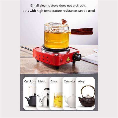 W Cm Mini Electric Stove Heater Round Hot Plate Portable Moka Pot Coffee Tea Dapur Elektrik