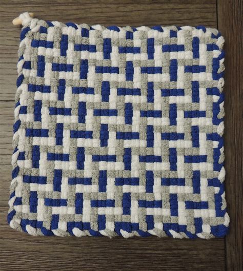 X Potholder Hot Pad Trivet Kitchen Ware Cotton Potholder Handcrafted Potholder Woven