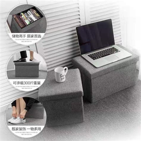 collapsible foldable storage stool bench chair storage box cloth shoes