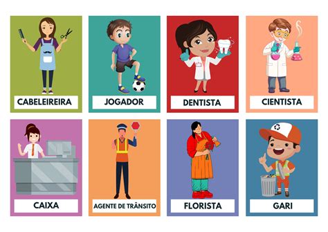 Imagens De Profissões Para Imprimir Colorido - Blog Educação e Transformação: 👍Flascards: profissões