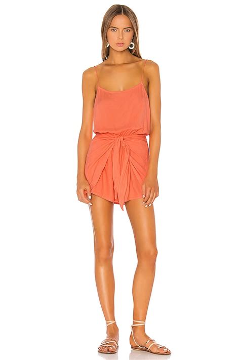 Tavik Swimwear Louise Romper In Hot Coral Revolve