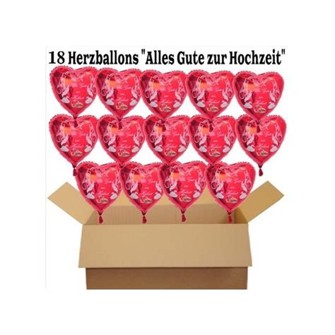 Partydekoration Und Luftballons Im Shop 18 Rote Herzluftballons Zur