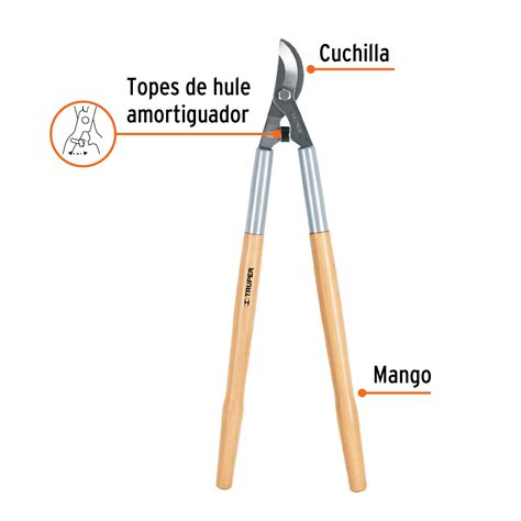 Tijera Para Ramas 70 Cm Classic Mangos De Madera Truper Tijeras Para