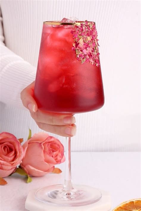 Hibiscus Mocktail Recipe With Rose The Mindful Mocktail