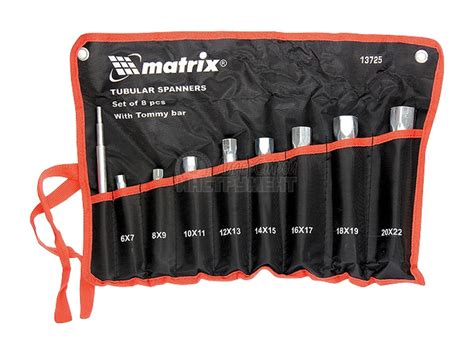 Набор трубчатых торцевых ключей 6-22мм 9предметов MATRIX 13725 13725 ...