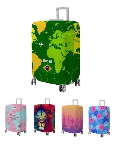 Capa De Mala De Bordo - Capa Decorativa Para Mala De Bordo Viagem Estampada 35x55cm | MercadoLivre