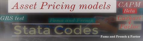 asset pricing models   stataprofessor  partner