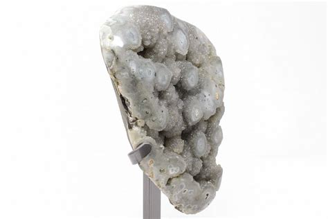 8 8 Sparkling Druzy Quartz Geode Section On Metal Stand 199977 For