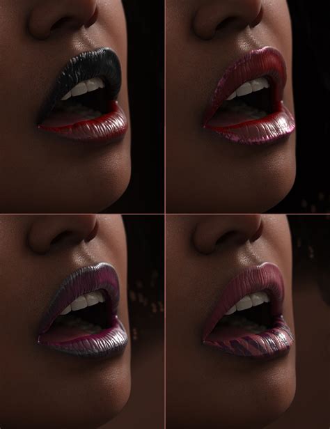 Nude Metallics Lipstick Builder Merchant Resource For Genesis 9 Daz 3D