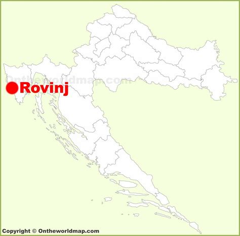 Rovinj location on the Croatia map - Ontheworldmap.com