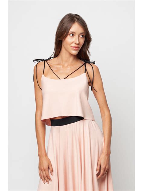 White Rvbbit Top First Rose Pink Różowy Ladies Fit Modivopl