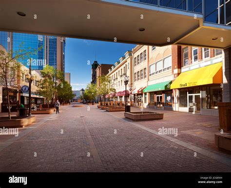 Regina Downtown City Scenery Of Shops At Scarth Street Mall Regina