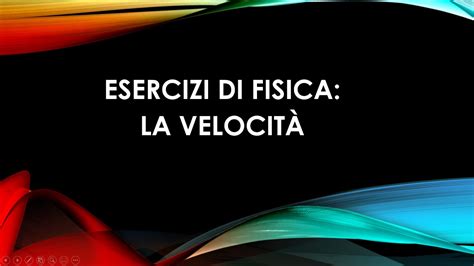 Esercizi sulla velocità scuola superiore YouTube