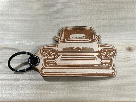 1959 Gmc Truck Front Leather Keychain Etsy