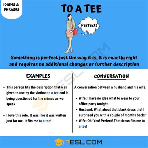 To A Tee Meaning Origin And Examples • 7esl