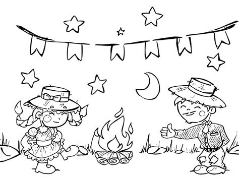 Desenho De Festa Junina Para Imprimir E Colorir - 7
