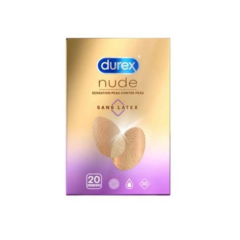 Préservatifs Nude sans latex Durex sensation peau contre peau