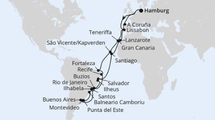 AIDA Kreuzfahrt ab Hamburg nach Südamerika Mein Schiffberater