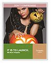 Seductive Brunette Witch Costume For Halloween Night Word Template