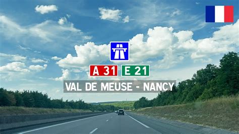 Driving In France Autoroute A E From Val De Meuse To Nancy Youtube