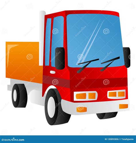 Cartoon Lorry stock illustration. Illustration of pick - 130892806