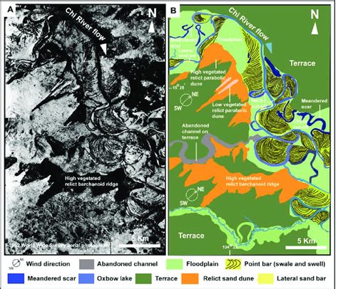 Close Up Geomorphological Map Of Area Where Barchanoid Ridges And
