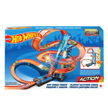 Hot Wheels Sky Crash Tower Track Set Mattel