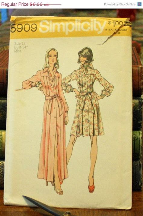 50 Fall Pattern Sale Simplicity 5909 Vintage By Eleanormeriwether Maxi Dress Pattern Sewing