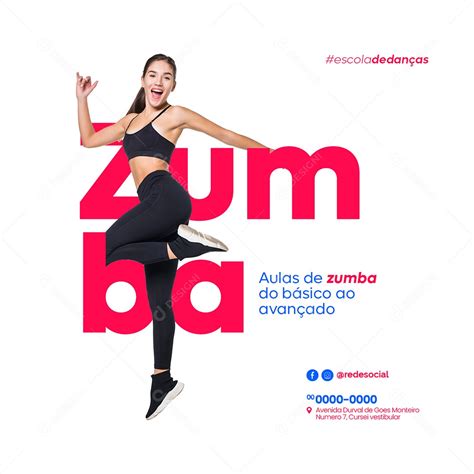 Aulas de Zumba do Básico ao Avançado Aula de Dança Social Media PSD ...