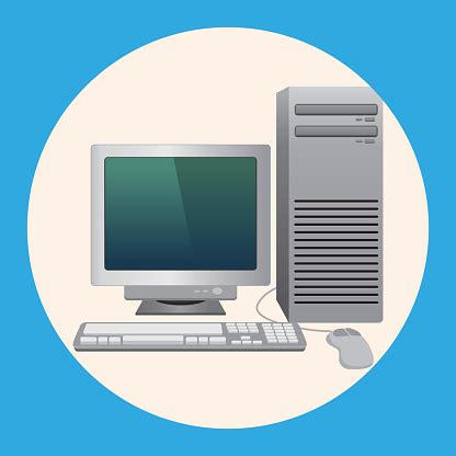 elemen tema komputer ilustrasi stok  gambar