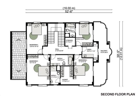 two story house floor plans 7