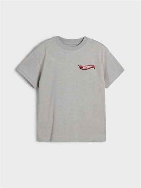Majica Kratkih Rukava Hot Wheels Boja Svetlo Siva Sinsay Dm M