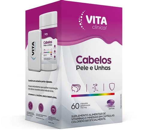 POLIVITAMINICO CABELOS E UNHAS 500MG 12 OVAL VITACLINICAL CABELOS