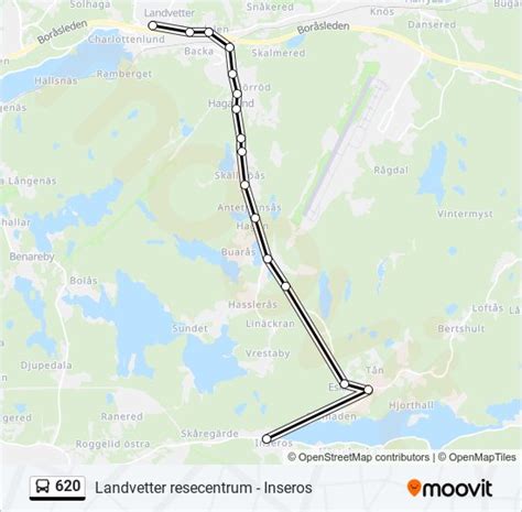 620 Rutt: Tidtabeller, Hållplatser & Kartor - Landvetter Resecentrum ...