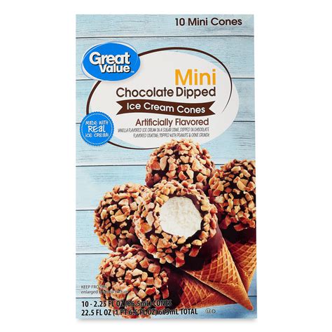 Great Value Mini Chocolate Dipped Ice Cream Cones | Fig App