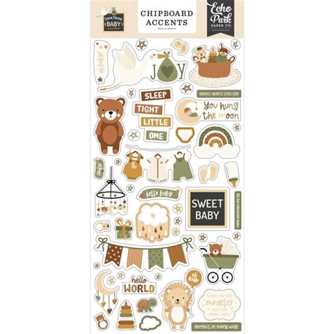 Echo Park Special Delivery Baby Chipboard Accents Scrapbook Superstore