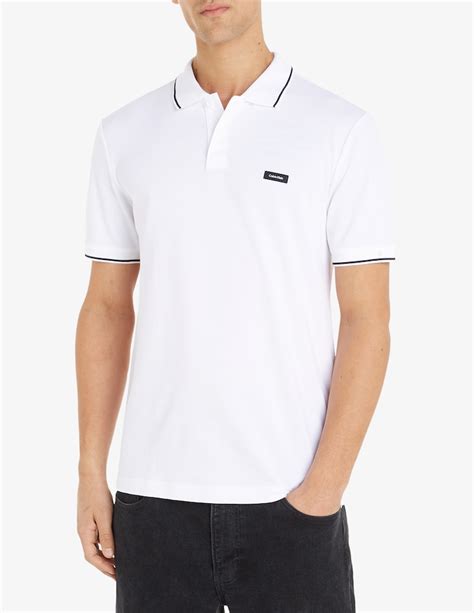 Shop Calvin Klein Short Sleeve Polo Stretch Pique On Rinascente