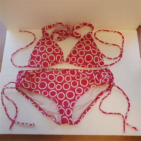 Victoria S Secret Swim Victorias Secret Beach Sexy Bright Hot Pink Bubbles Twopiece Bathing