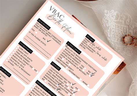 Vbac Birth Plan Template Printable Birth Plan Natural Birth Plan Birth