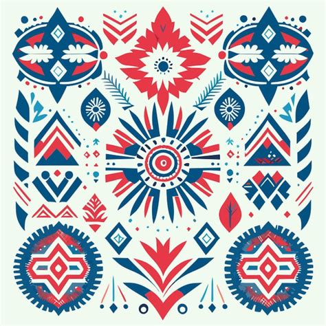 Premium Vector Hand Drawn Boho Geometric Pattern Design Vector