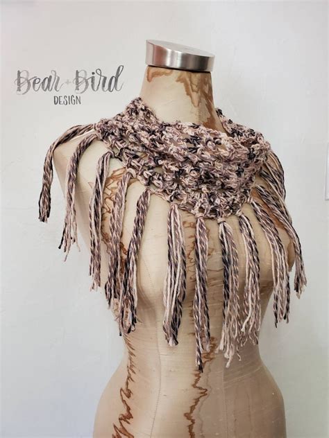 Crochet Fringe Scarf Bandana Scarf Bohemian Scarf Shawl - Etsy