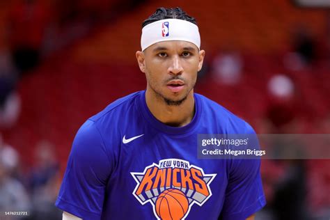 Josh Hart Of The New York Knicks Warms Up Prior To A Game Against The