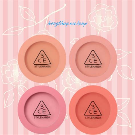 Phấn Má Hồng CE Mood Recipe Face Blush Nude Peach Mono Pink Rose Beige Full Off Charm Kinda